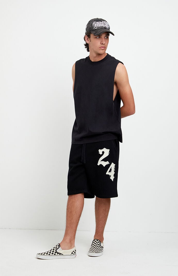 Pacsun 24 Applique Fleece Baggy Sweat Shorts