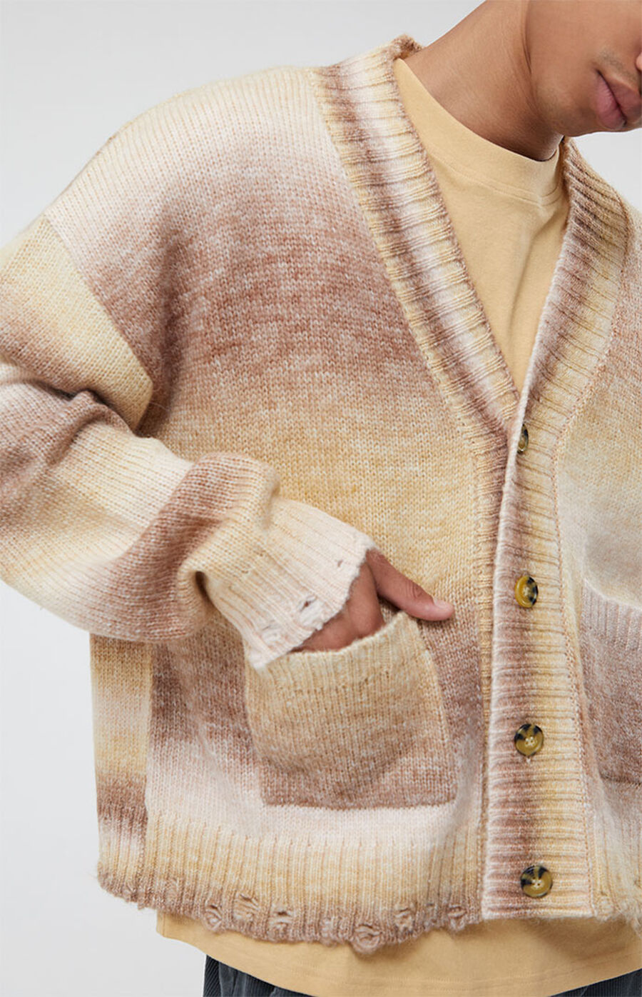 PacSun Ombre Cropped Cardigan PacSun