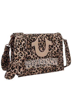 Bling Logo Leopard Messenger Bag image number 2