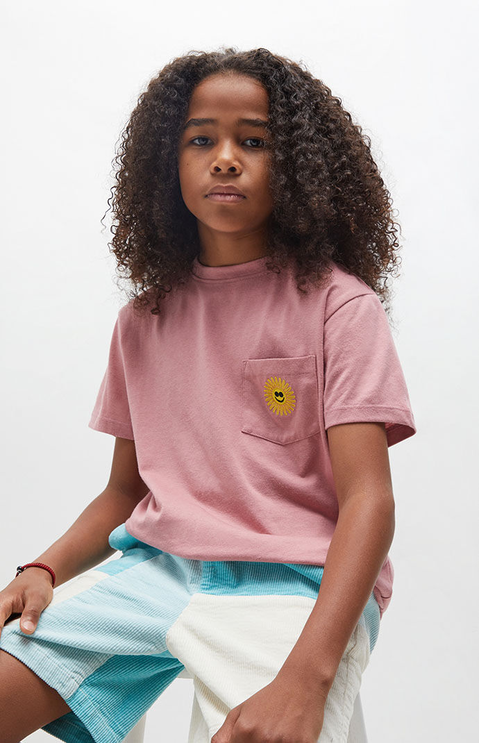 PacSun Kids Smiley Sun Pocket T Shirt PacSun