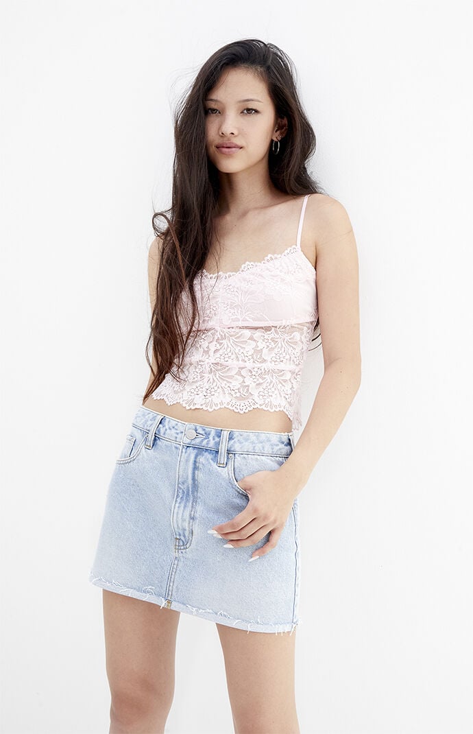 Pacsun Medium Indigo Low-Rise Denim Mini Skirt | PacSun
