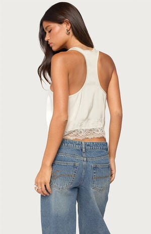 Onie Lace Satin Tank Top image number 3