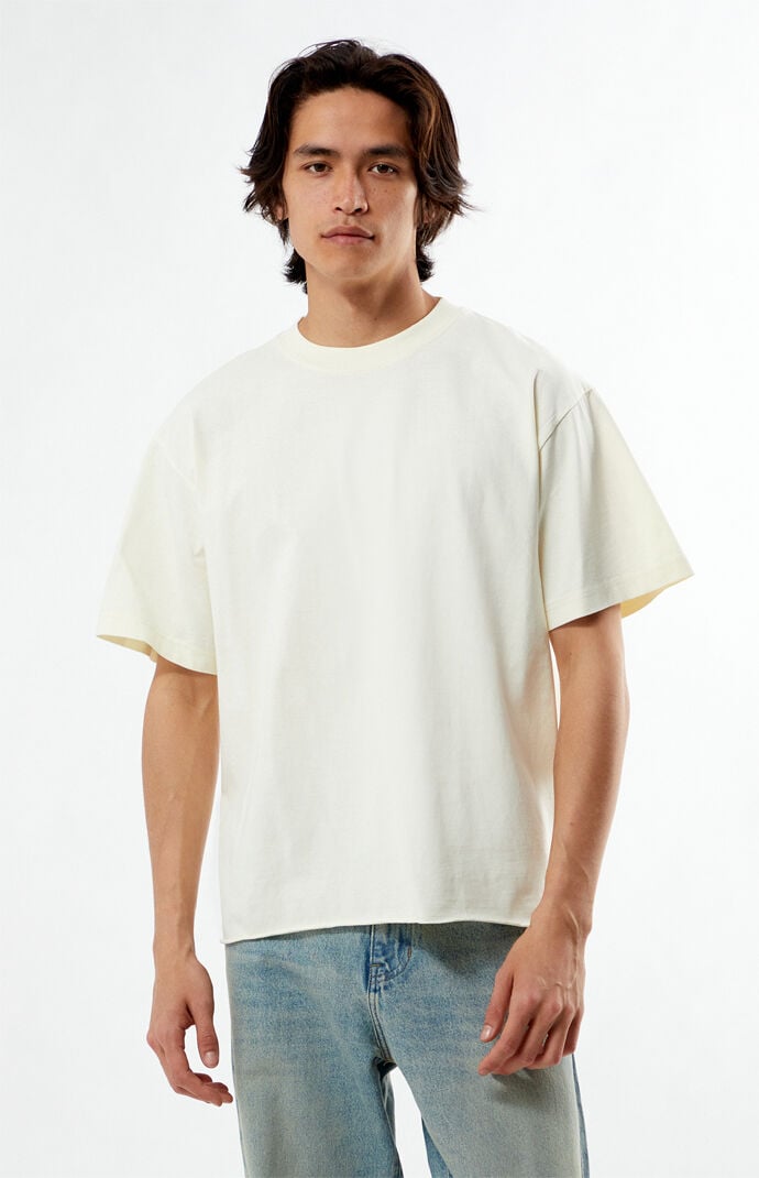 Pacsun Cream Premium Cropped T-Shirt