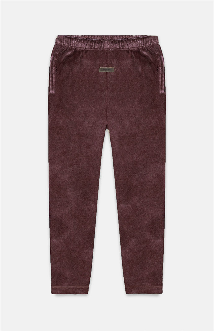 피어오브갓 에센셜 팬츠 Fear Of God Essentials Womens Plum Terry Cloth Resort Pants