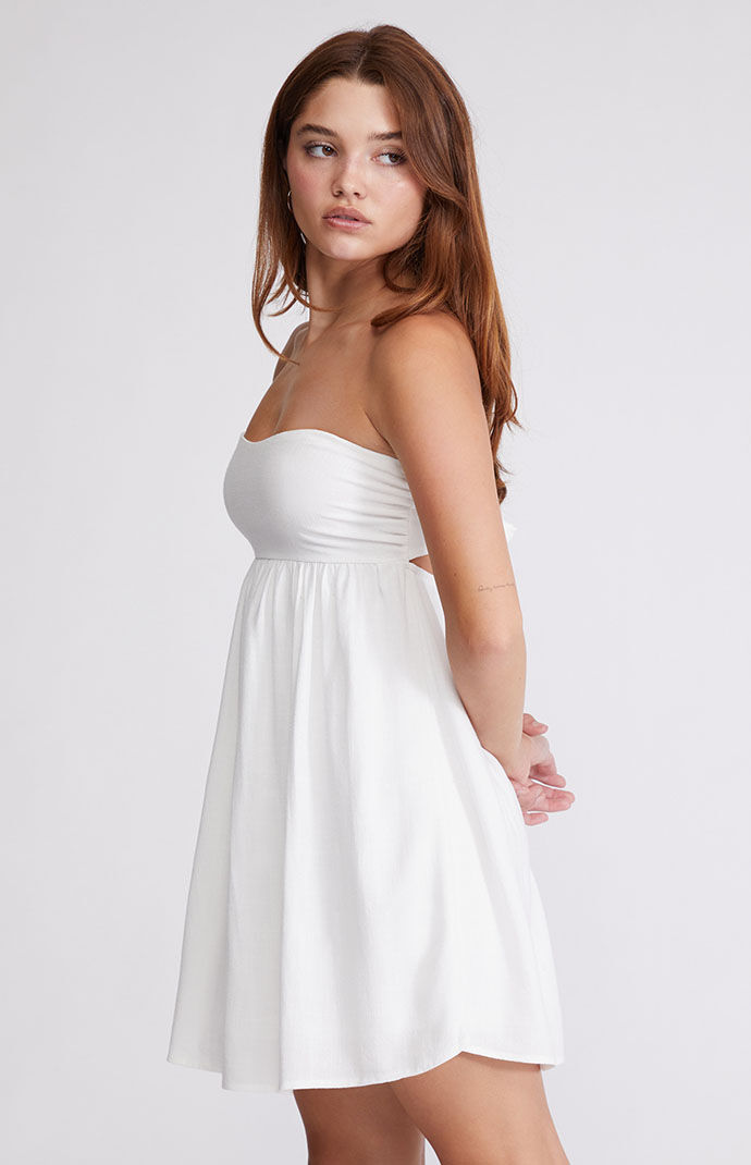 LA Hearts Tie Back Strapless Mini Dress PacSun