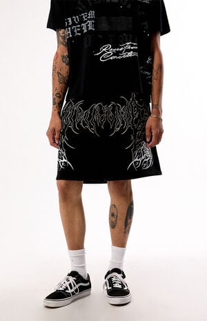 Black Thorn Of The Stem Sweat Shorts image number 2