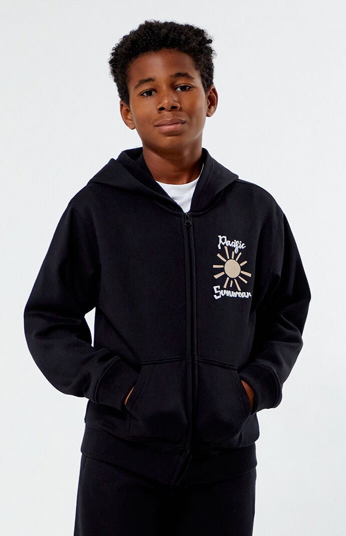 Pacsun Kids Black Zip Up Hoodie Size Medium 8
