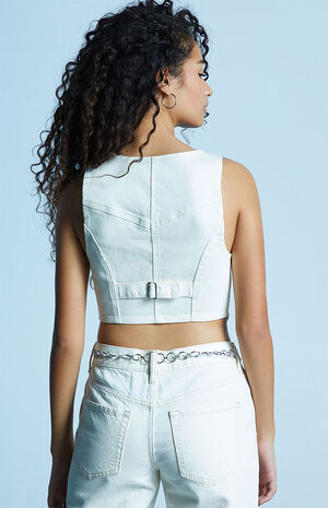 Fitted Denim Vest image number 4