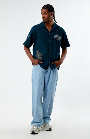 Stitch Applique Oversized Camp Shirt image number 4