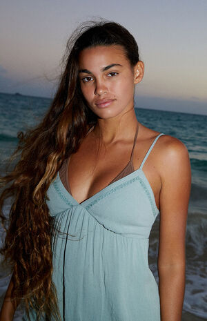 Trim V-Neck Babydoll Dress image number 3