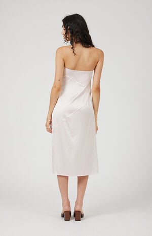 Strapless Satin Midi Dress image number 5