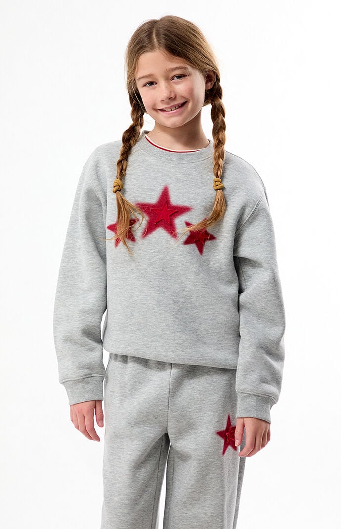 Pacsun Kids Star Applique Crew Neck Sweatshirt