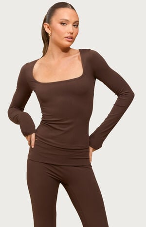 Hayden Square Neck Long Sleeve Top image number 1