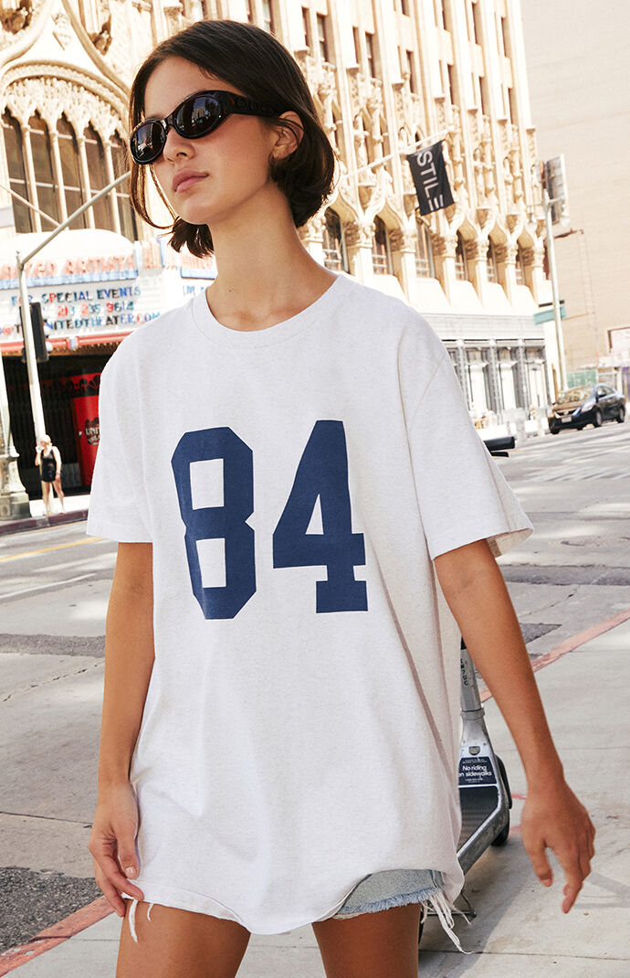 John Galt Light Gray Penelope 84 Oversized T-Shirt | PacSun