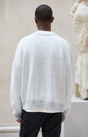 x PacSun Marble Head Cropped Crew Neck Sweater image number 3