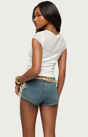 Camile Lacey Ribbed Top image number 3