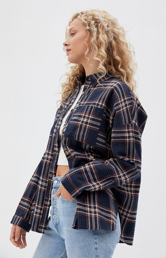 Oversized Boyfriend Flannel Shirt