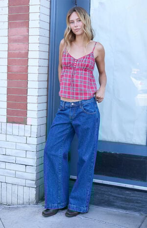 Red Plaid Tiffany Tank Top image number 4