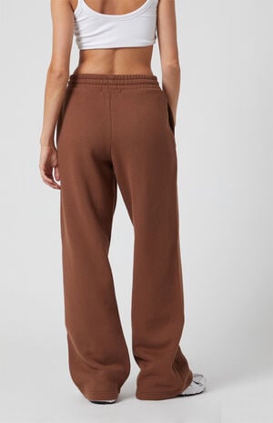 Solid Fleece Baggy Sweatpants image number 5