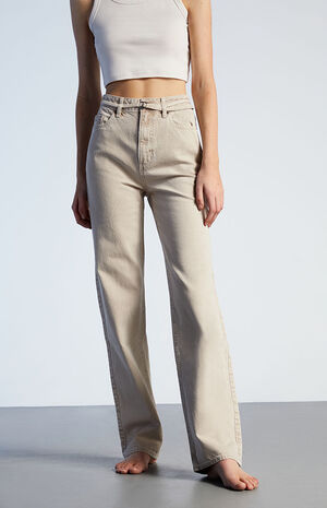 Eco Beige '90s Boyfriend Jeans image number 2