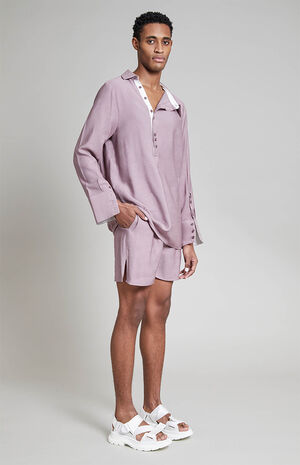 Taylor Ivory & Grape Smoke Combo Long Sleeve Shirt image number 2