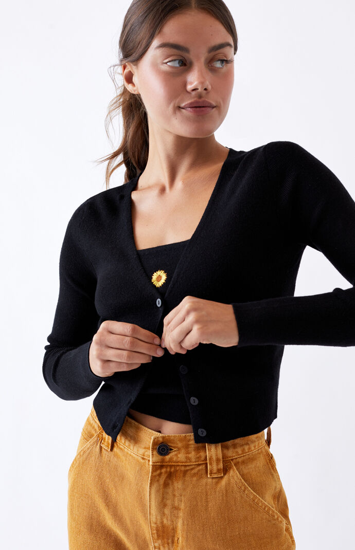 V-Neck Cardigan Sweater