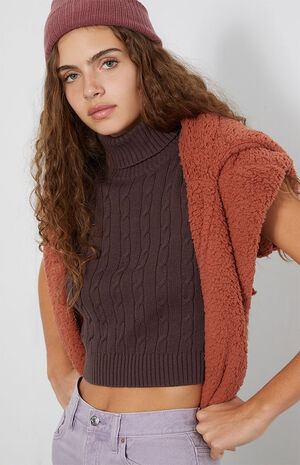 Cable Knit Sweater Vest image number 2