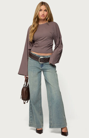 Saffie No Waistaband Low Rise Baggy Jeans image number 5