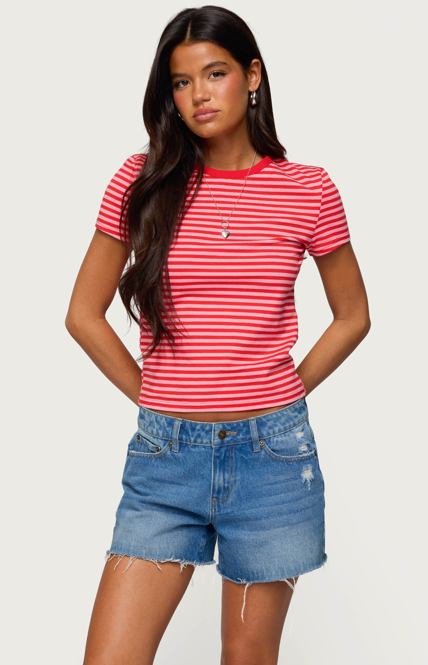Edikted Nessie Striped T-Shirt