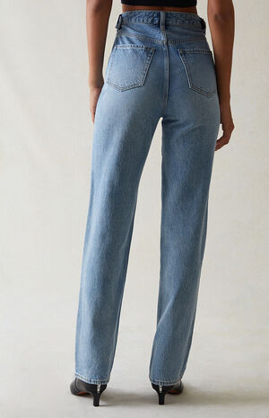 Eco Light Indigo '90s Boyfriend Jeans image number 5
