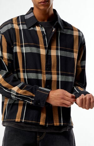 Black And Tan Long Sleeve Classic Flannel Shirt image number 2