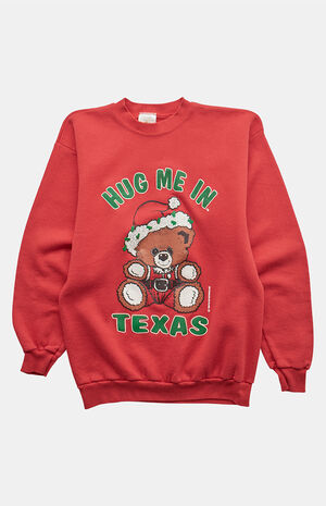 '80s Hug Me In Texas Crew Neck Sweatshirt image number 1