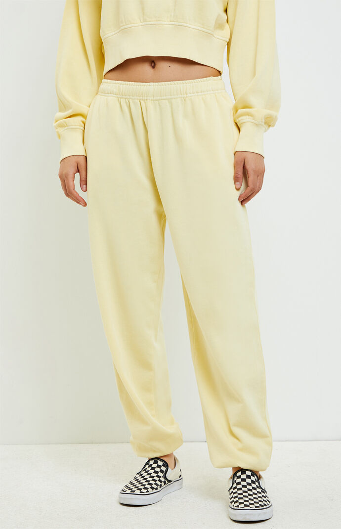 Pastel yellow new arrivals sweatpants