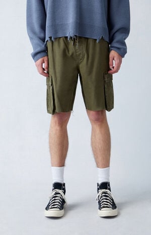 Eco Olive Baggy Cargo Shorts image number 2