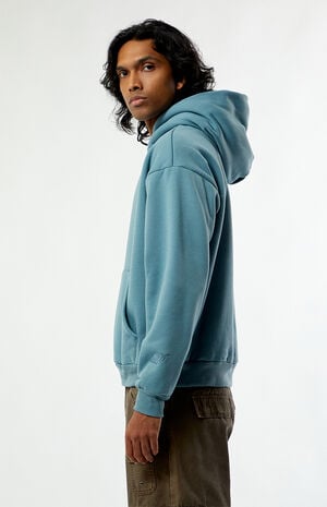 Blue Solid Pullover Hoodie image number 3