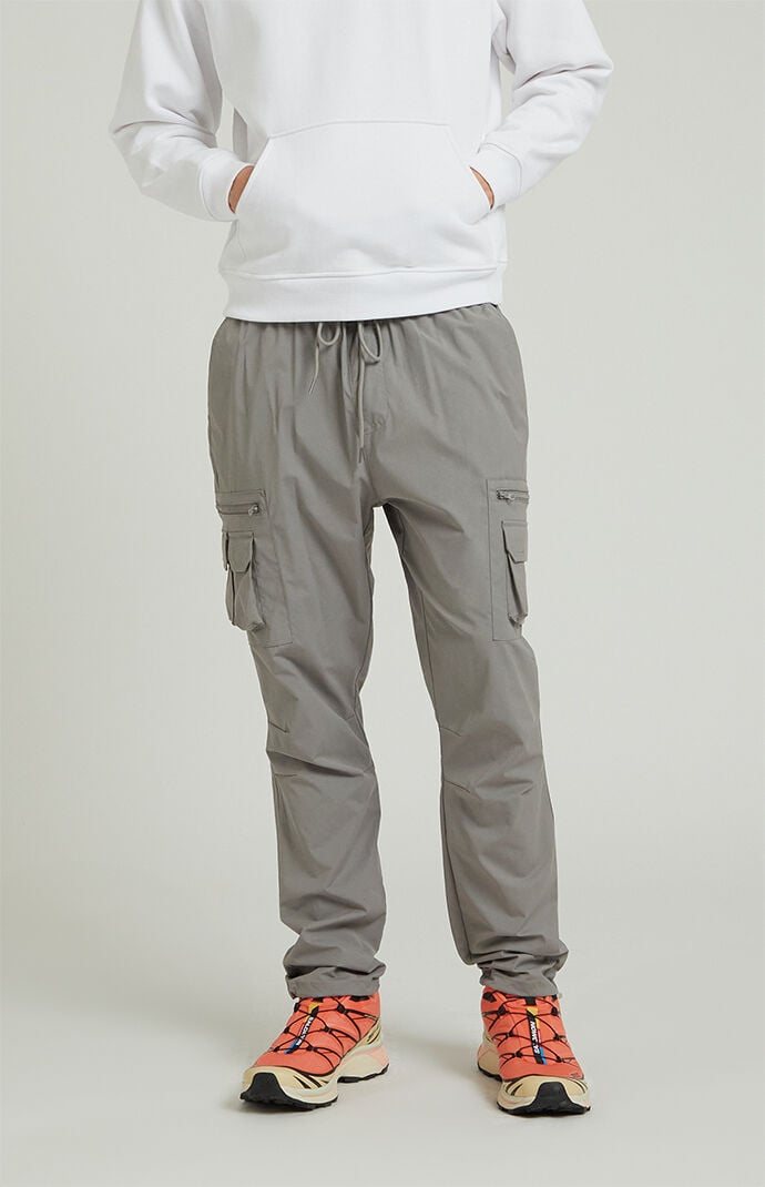 Grey slim cargo pants hotsell