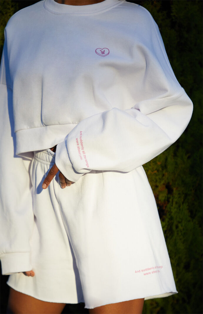 By PacSun Love Song Cropped Sweatshirt