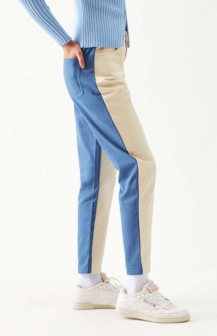 Colorblock High Waisted Mom Jeans