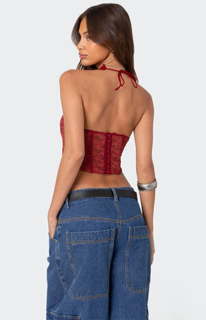 Chica Lace Halter Corset image number 5