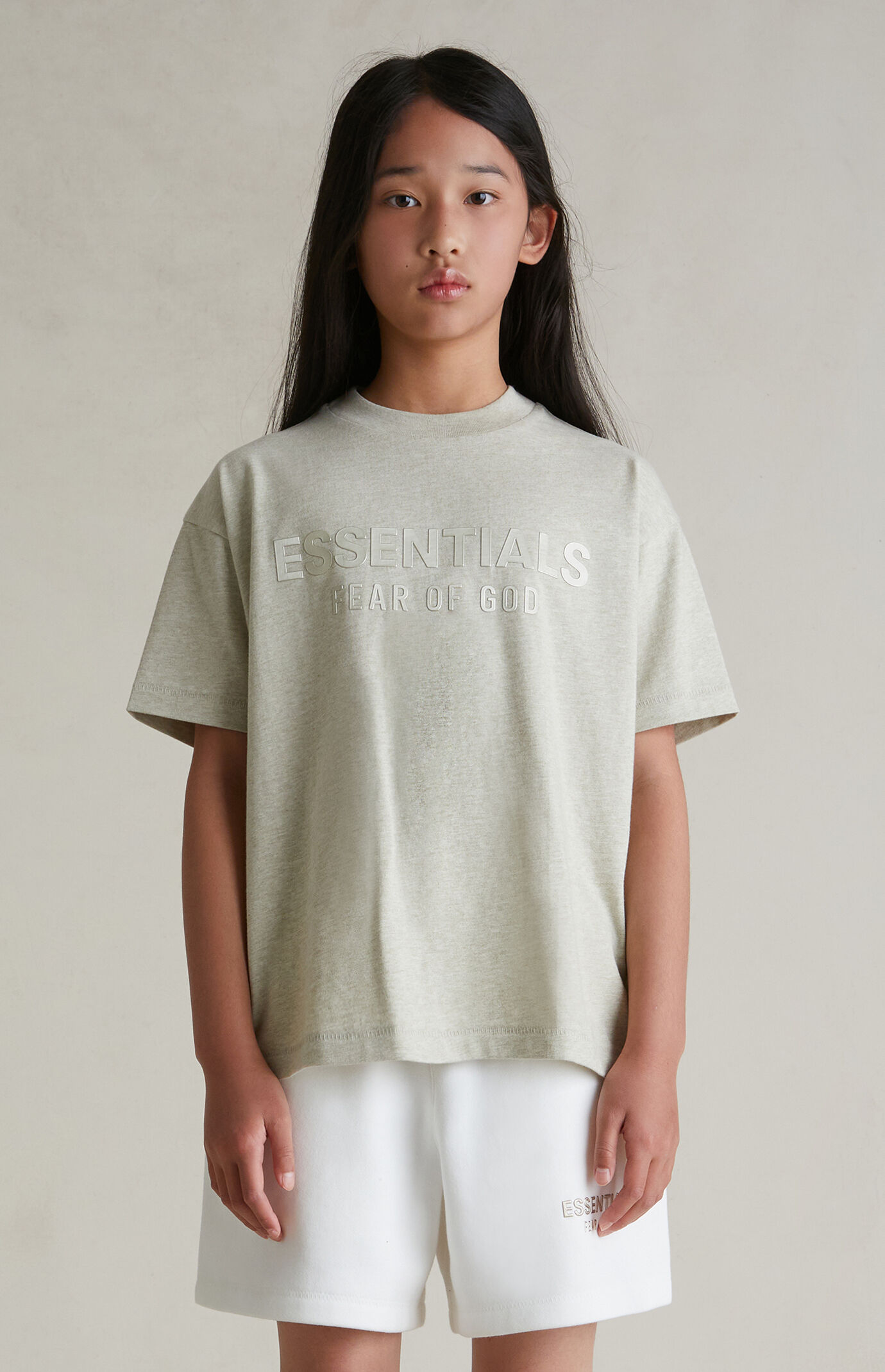 Fear of God ESSENTIALS Kids Heather Stone Classic Crew Neck T-Shirt