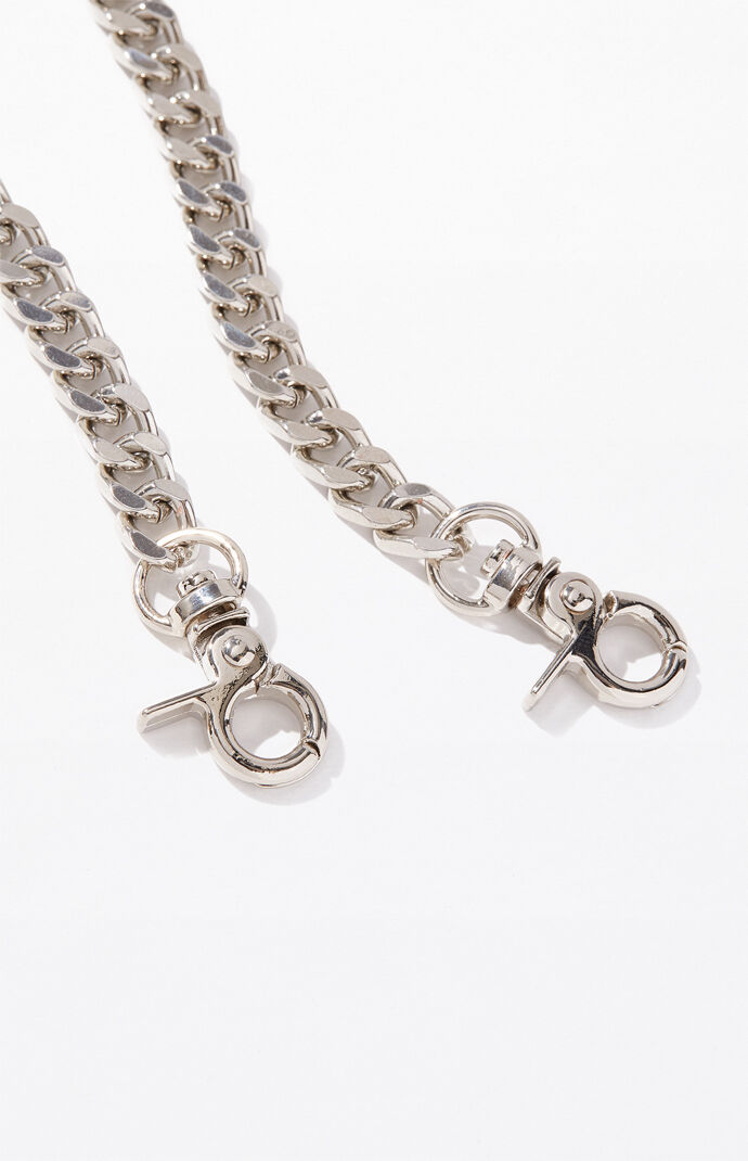 Silver Curb Wallet Chain