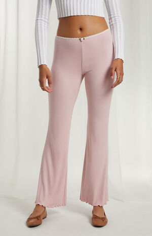 Rosette Knit Flare Pants image number 2