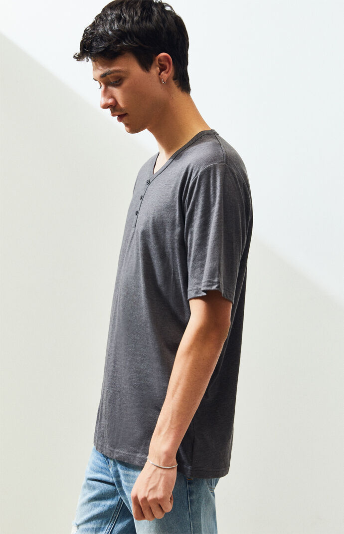 Grey Henley T-Shirt