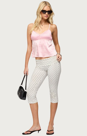 Blanca Satin Effect Lace Trim Tank Top image number 5