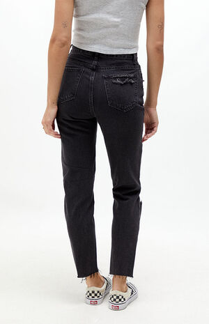 Eco Black Distressed Ultra High Waisted Slim Fit Jeans image number 3