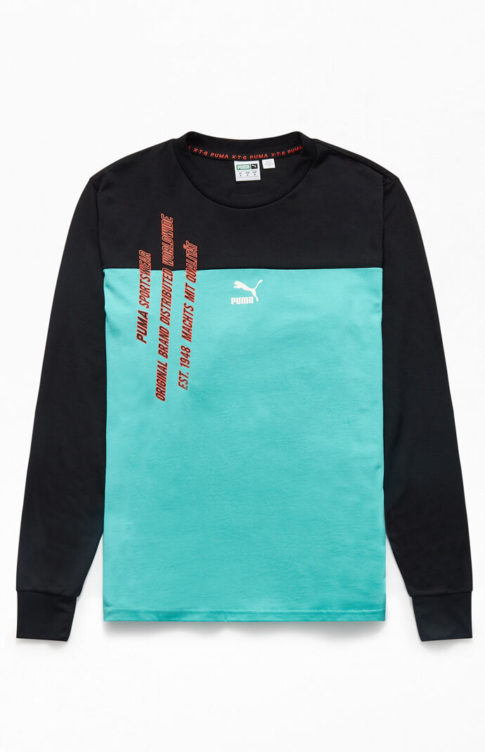 turquoise puma shirt