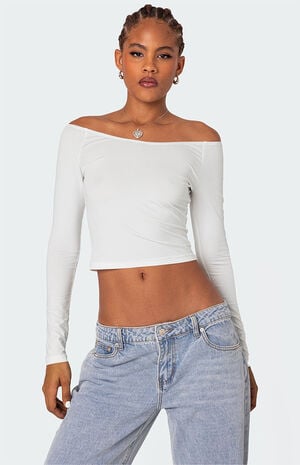 Tahlia V Neck Off Shoulder Top image number 1