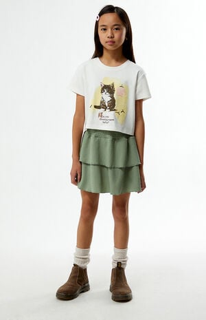 Tiered Scrunch Mini Skirt image number 4