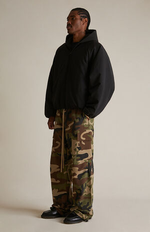 Black Military Hooded Jacket image number 6