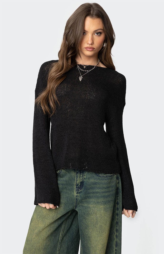 Edikted Drop Shoulder Light Knit Sweater | PacSun